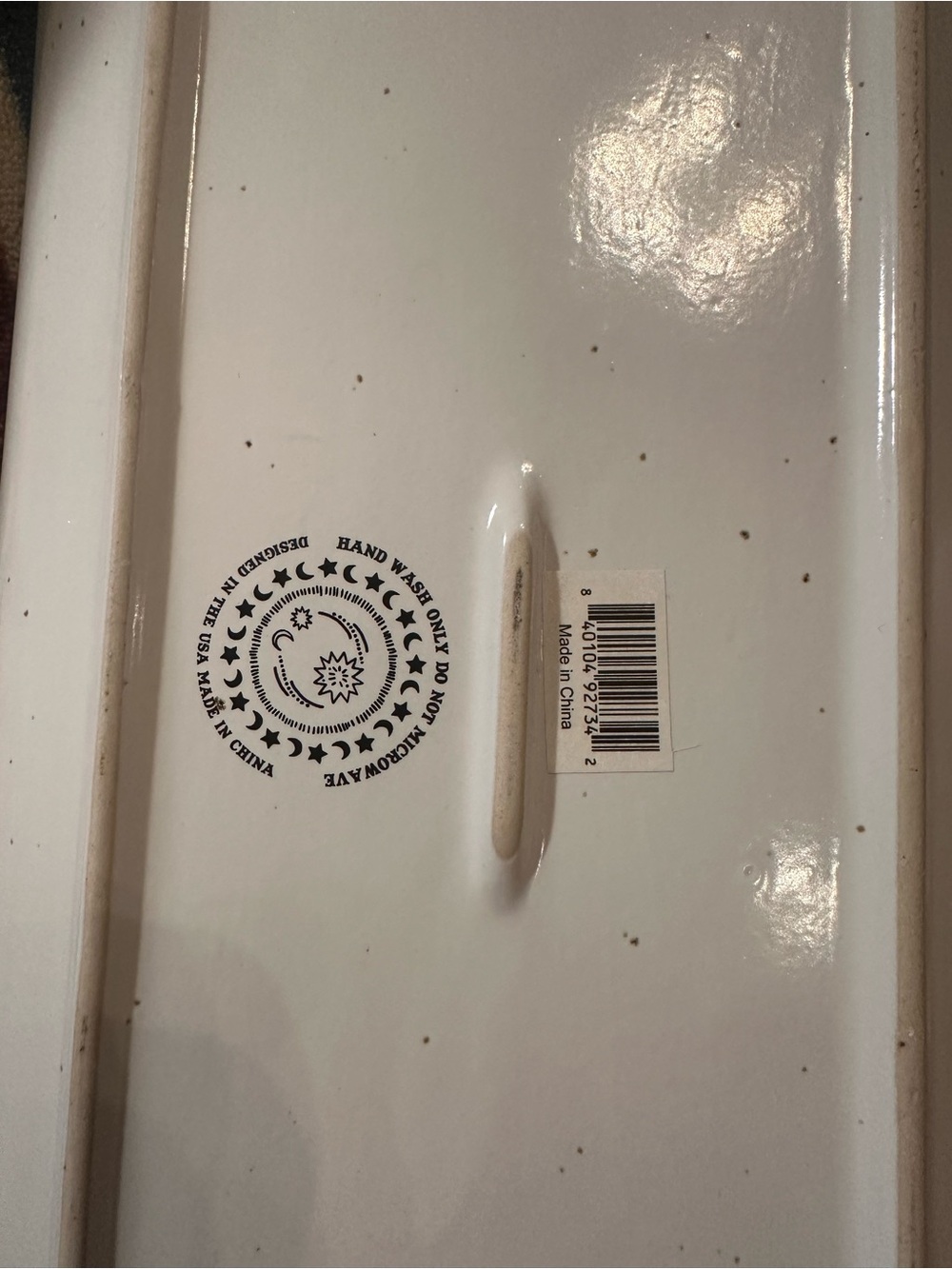 White Ceramic Decorative Tray with Gold Accent from Anthropology - Picture 4 of 4